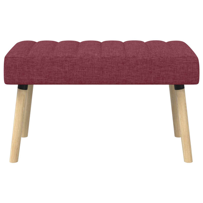 Bancă cu tapițare canelată Roșu Vin 80 x 40 x 46 cm Țesătură WALTI