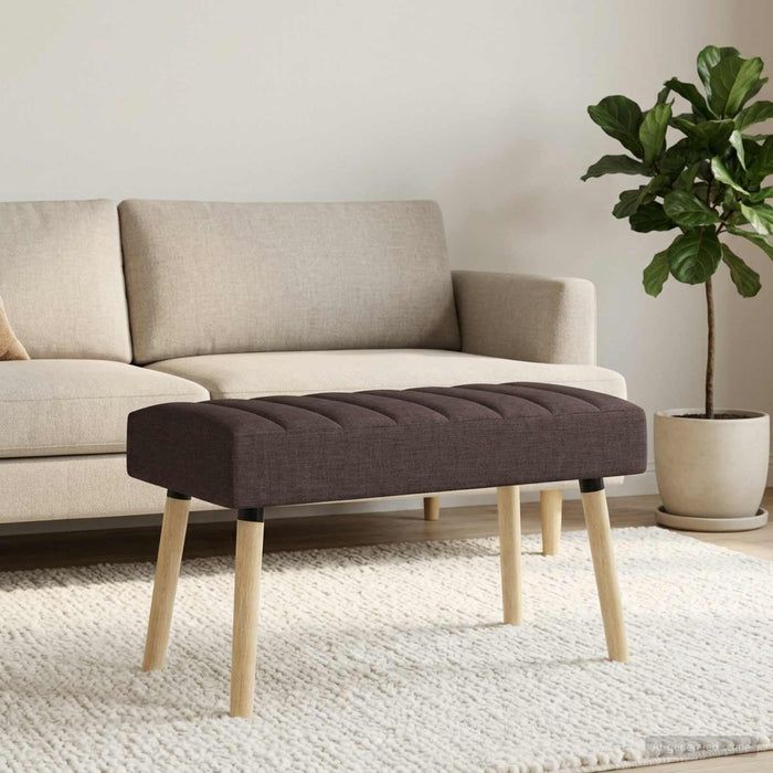 Bancă cu tapițare canelată Maro închis 80 x 40 x 46 cm Țesătură - WALTI WALTI