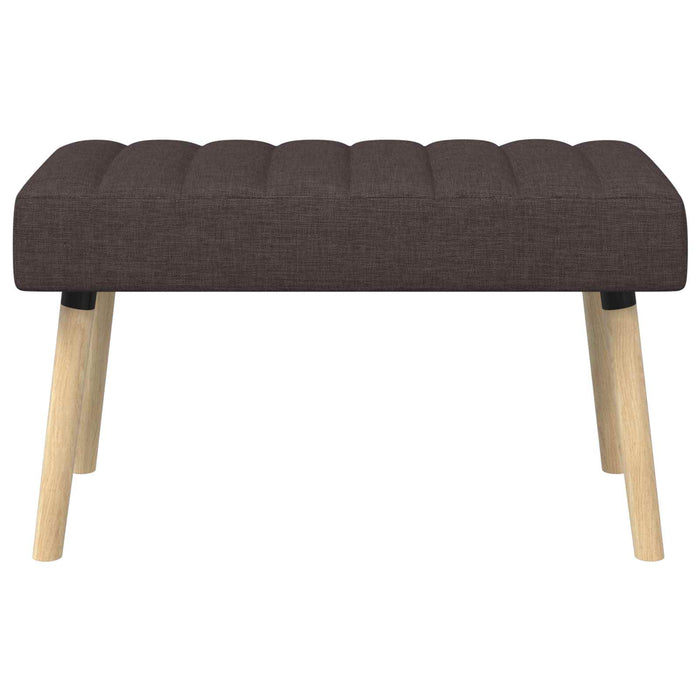 Bancă cu tapițare canelată Maro închis 80 x 40 x 46 cm Țesătură WALTI