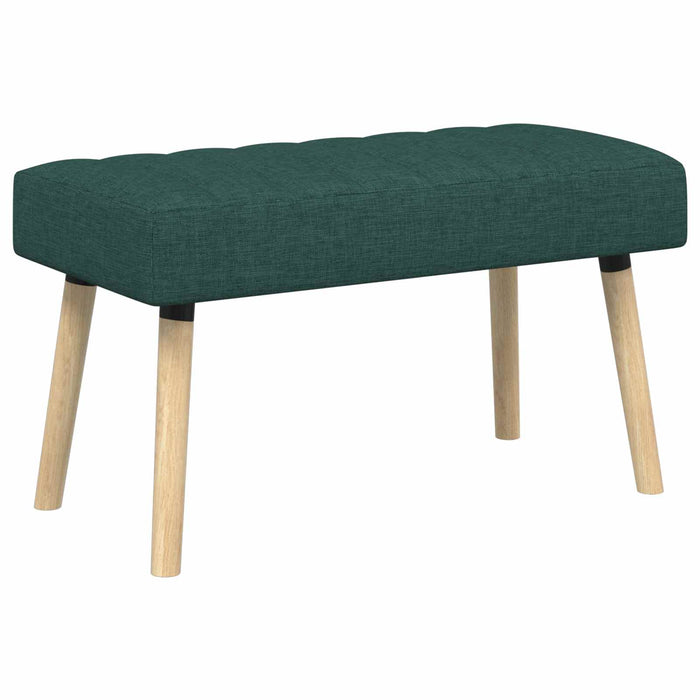 Bancă cu tapițare canelată Verde închis 80 x 40 x 46 cm WALTI