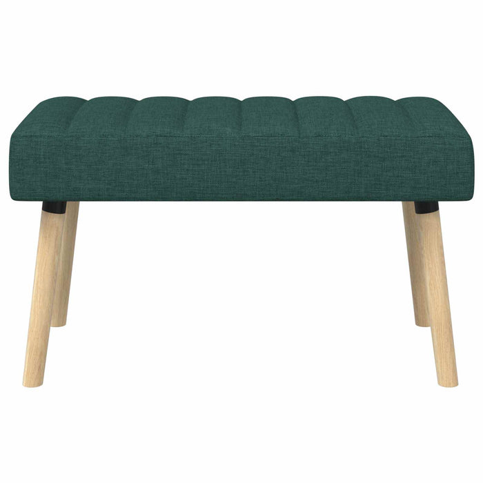 Bancă cu tapițare canelată Verde închis 80 x 40 x 46 cm WALTI