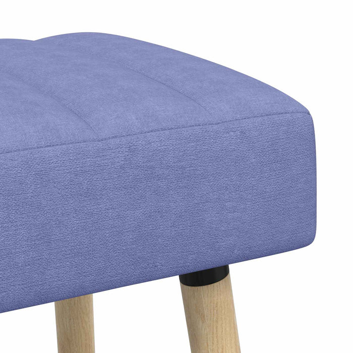 Bancă cu tapițare canelată Albastru Jeans 80 x 40 x 46 cm WALTI