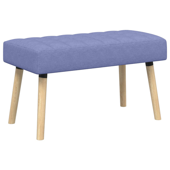 Bancă cu tapițare canelată Albastru Jeans 80 x 40 x 46 cm WALTI
