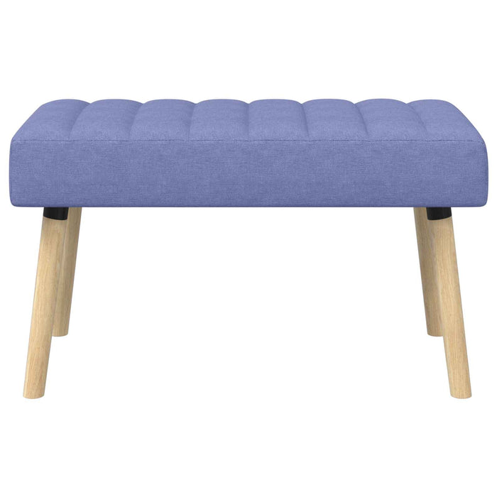 Bancă cu tapițare canelată Albastru Jeans 80 x 40 x 46 cm WALTI