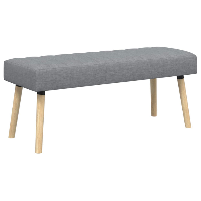 Bancă cu tapițare canelată Gri deschis 110 x 40 x 46 cm WALTI