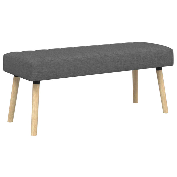 Bancă cu tapițare canelată Gri închis 110 x 40 x 46 cm Țesătură WALTI