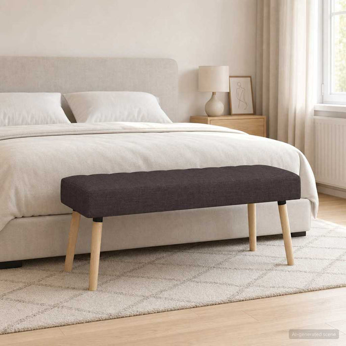 Bancă cu tapițare canelată Maro închis 110 x 40 x 46 cm - WALTI WALTI