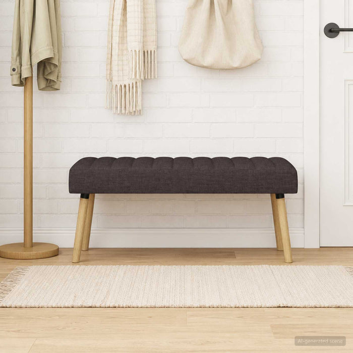 Bancă cu tapițare canelată Maro închis 110 x 40 x 46 cm - WALTI WALTI