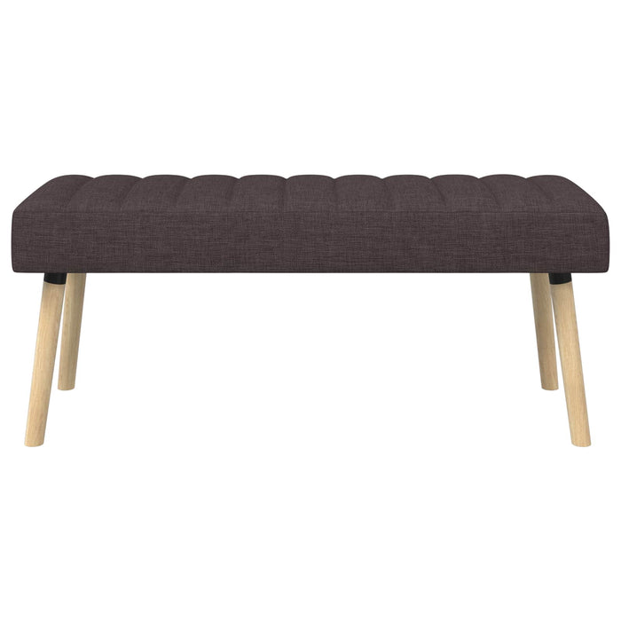 Bancă cu tapițare canelată Maro închis 110 x 40 x 46 cm WALTI
