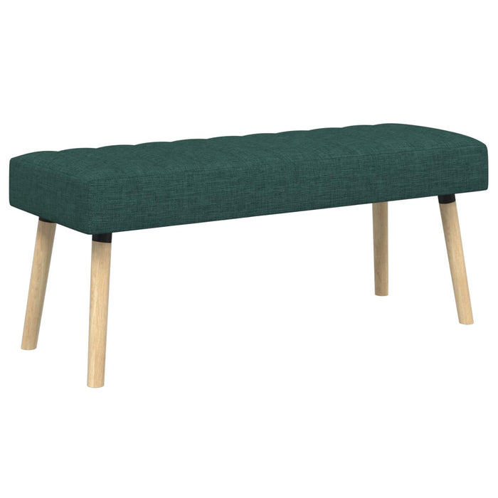 Bancă cu tapițare canelată Verde închis 110 x 40 x 46 cm WALTI