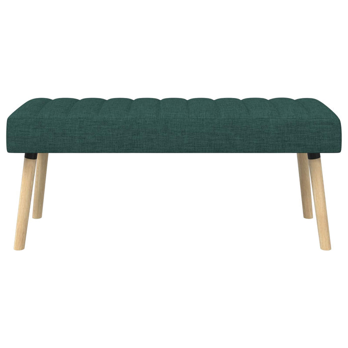 Bancă cu tapițare canelată Verde închis 110 x 40 x 46 cm WALTI