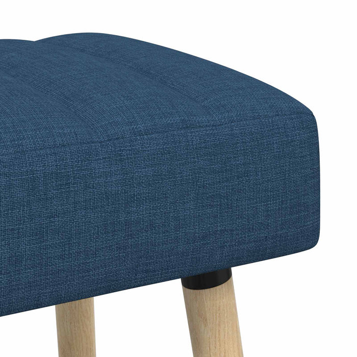 Bancă cu tapițare canelată albastru 110 x 40 x 46 cm Țesătură WALTI