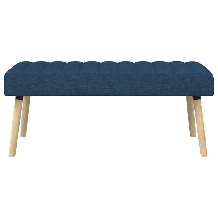 Bancă cu tapițare canelată albastru 110 x 40 x 46 cm Țesătură WALTI