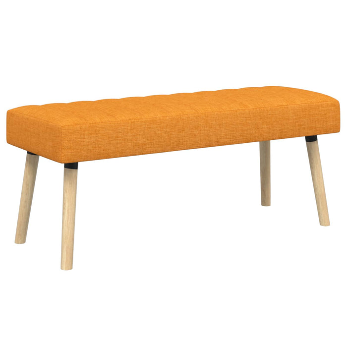 Bancă cu tapițare canelată Galben Întunecat 110 x 40 x 46 cm WALTI