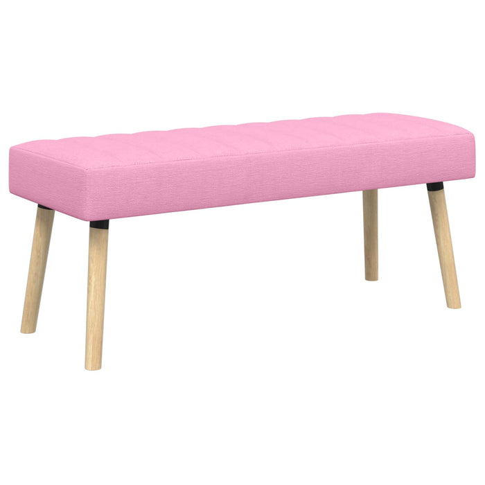 Bancă cu tapițare canelată Roz 110 x 40 x 46 cm Țesătură WALTI