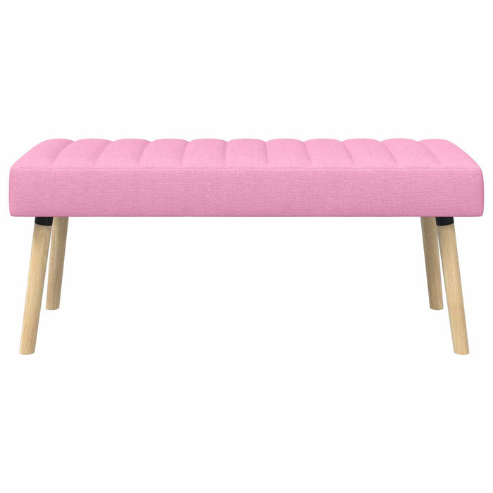 Bancă cu tapițare canelată Roz 110 x 40 x 46 cm Țesătură WALTI