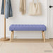 Bancă cu tapițare canelată Albastru Jeans 110 x 40 x 46 cm - WALTI WALTI