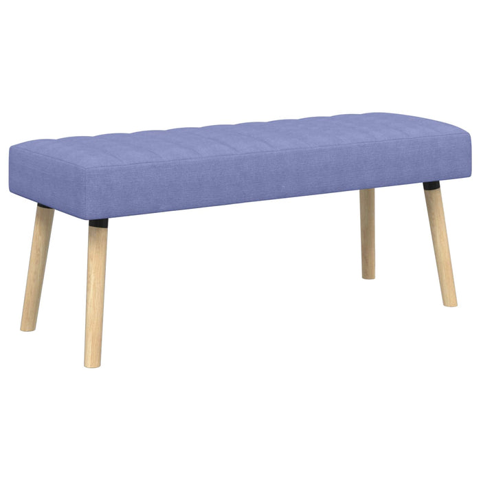 Bancă cu tapițare canelată Albastru Jeans 110 x 40 x 46 cm WALTI