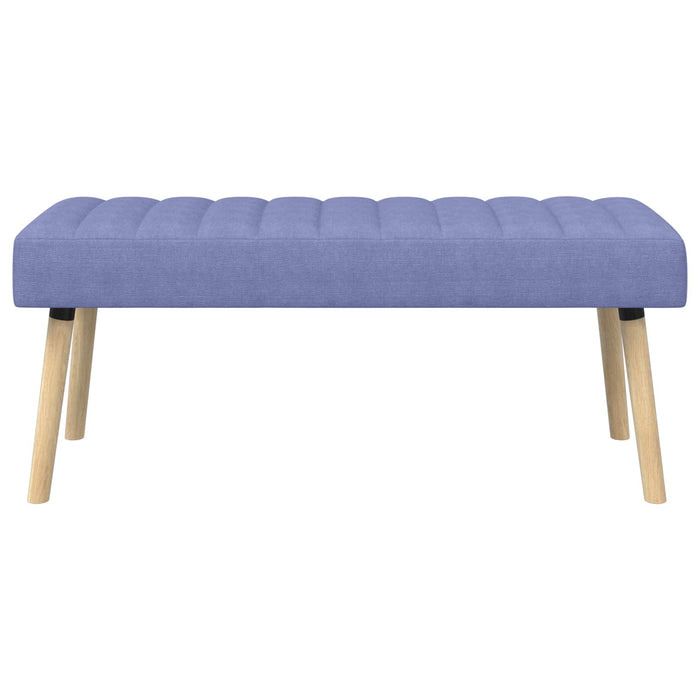 Bancă cu tapițare canelată Albastru Jeans 110 x 40 x 46 cm WALTI