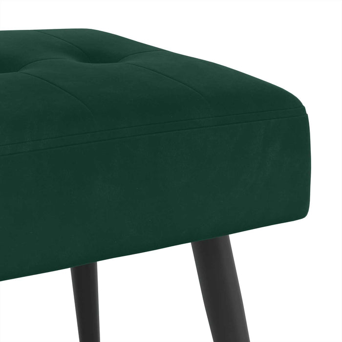 Bancă cu butoane capitonate Verde închis 60 x 40 x 45 cm WALTI