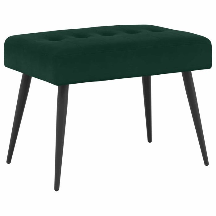 Bancă cu butoane capitonate Verde închis 60 x 40 x 45 cm WALTI