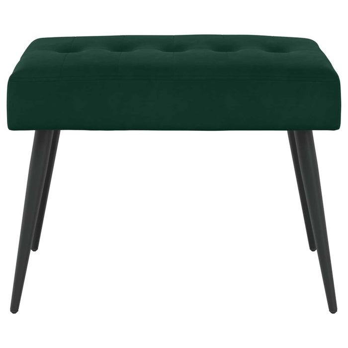 Bancă cu butoane capitonate Verde închis 60 x 40 x 45 cm WALTI