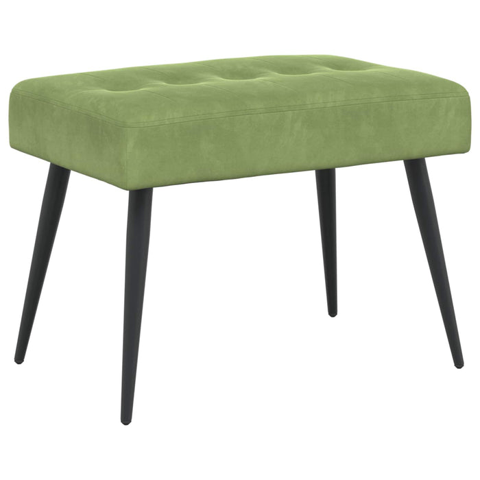 Bancă cu butoane capitonate Verde deschis 60 x 40 x 45 cm WALTI
