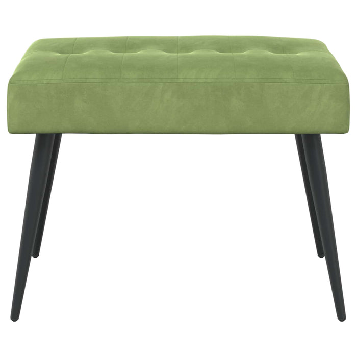 Bancă cu butoane capitonate Verde deschis 60 x 40 x 45 cm WALTI