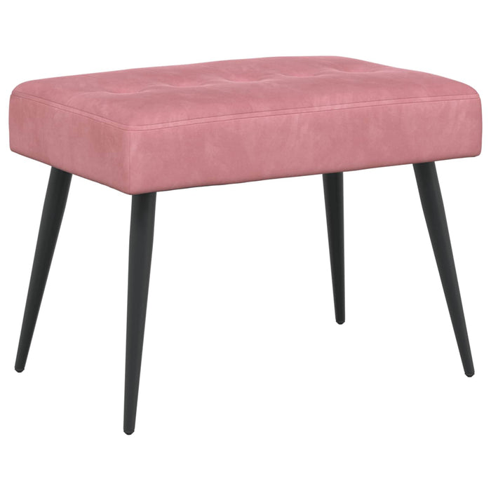 Bancă cu butoane capitonate Roz 60 x 40 x 45 cm Catifea WALTI