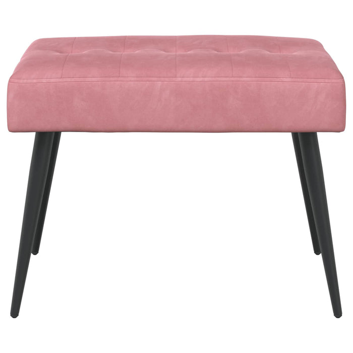 Bancă cu butoane capitonate Roz 60 x 40 x 45 cm Catifea WALTI