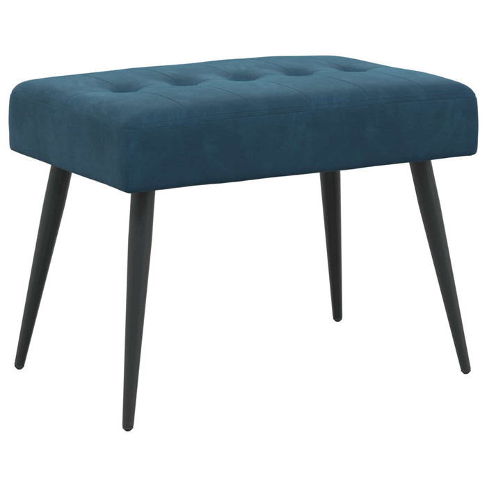 Bancă cu butoane capitonate albastru 60 x 40 x 45 cm Catifea WALTI
