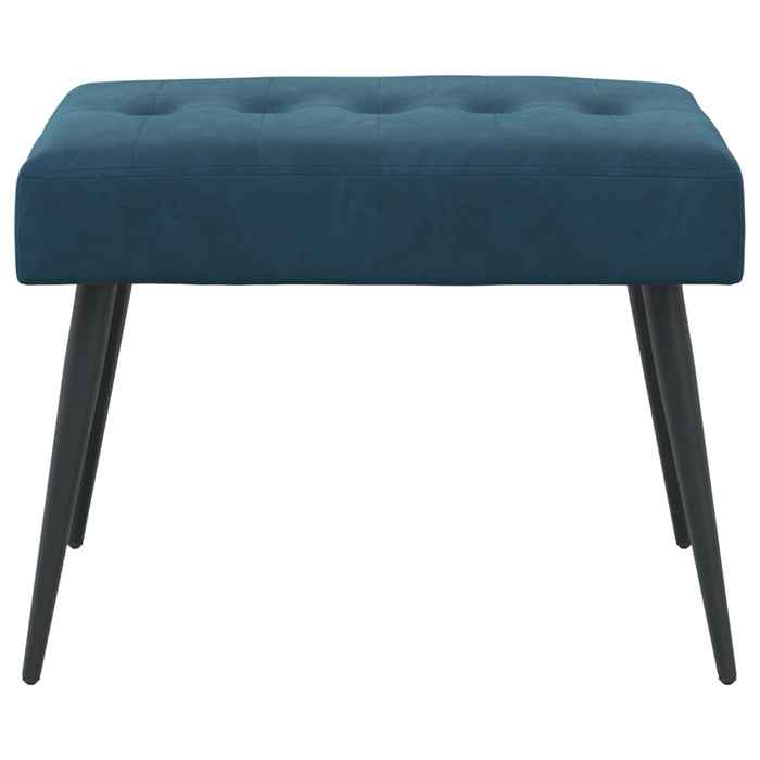 Bancă cu butoane capitonate albastru 60 x 40 x 45 cm Catifea WALTI