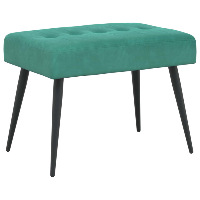 Bancă cu butoane capitonate Turcoaz 60 x 40 x 45 cm Catifea WALTI