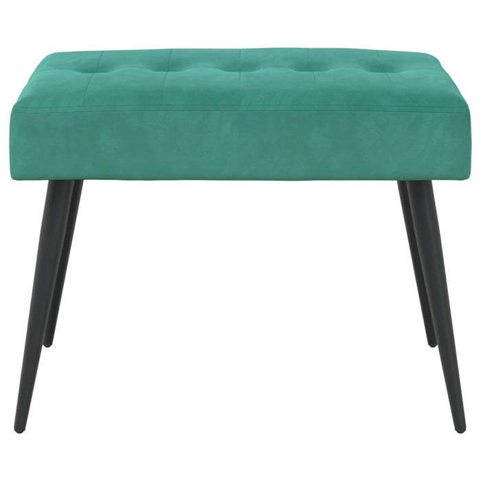 Bancă cu butoane capitonate Turcoaz 60 x 40 x 45 cm Catifea WALTI