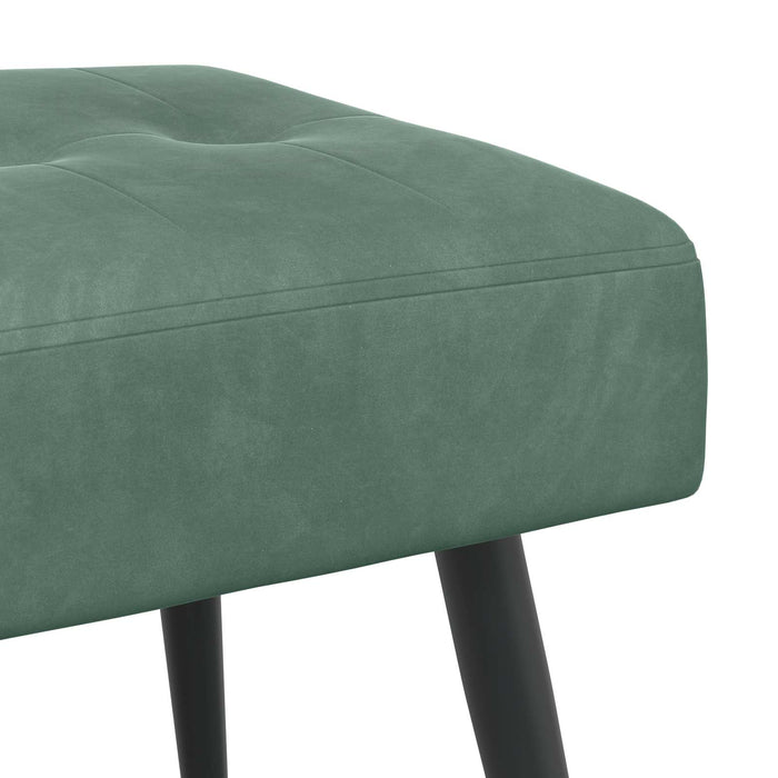 Bancă cu butoane capitonate Verde Mării 60 x 40 x 45 cm Catifea WALTI