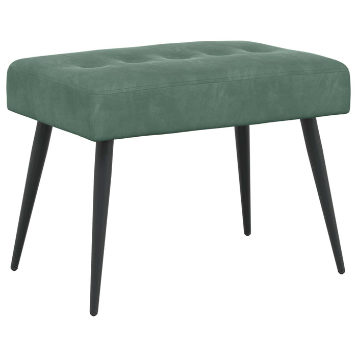 Bancă cu butoane capitonate Verde Mării 60 x 40 x 45 cm Catifea WALTI