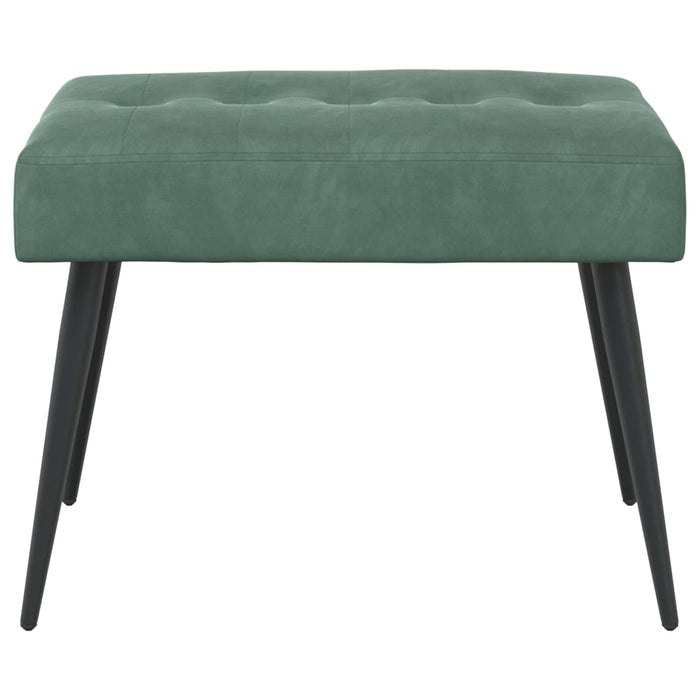 Bancă cu butoane capitonate Verde Mării 60 x 40 x 45 cm Catifea WALTI