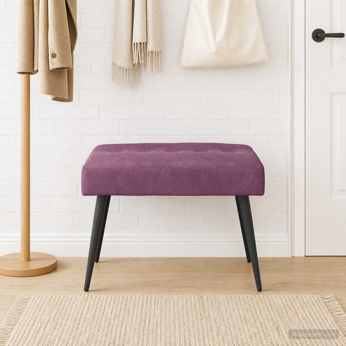 Bancă cu butoane capitonate Violet 60 x 40 x 45 cm Catifea - WALTI WALTI