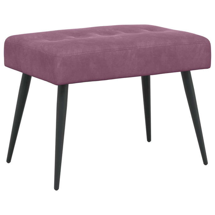 Bancă cu butoane capitonate Violet 60 x 40 x 45 cm Catifea WALTI