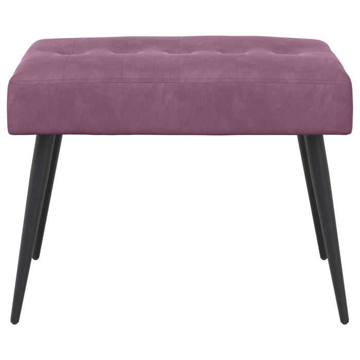 Bancă cu butoane capitonate Violet 60 x 40 x 45 cm Catifea WALTI