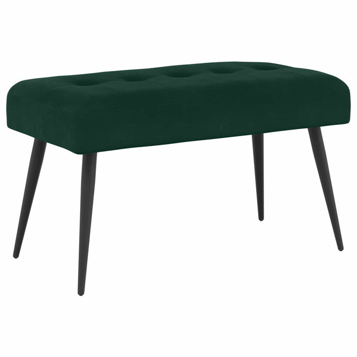 Bancă cu butoane capitonate Verde închis 80 x 40 x 46 cm WALTI