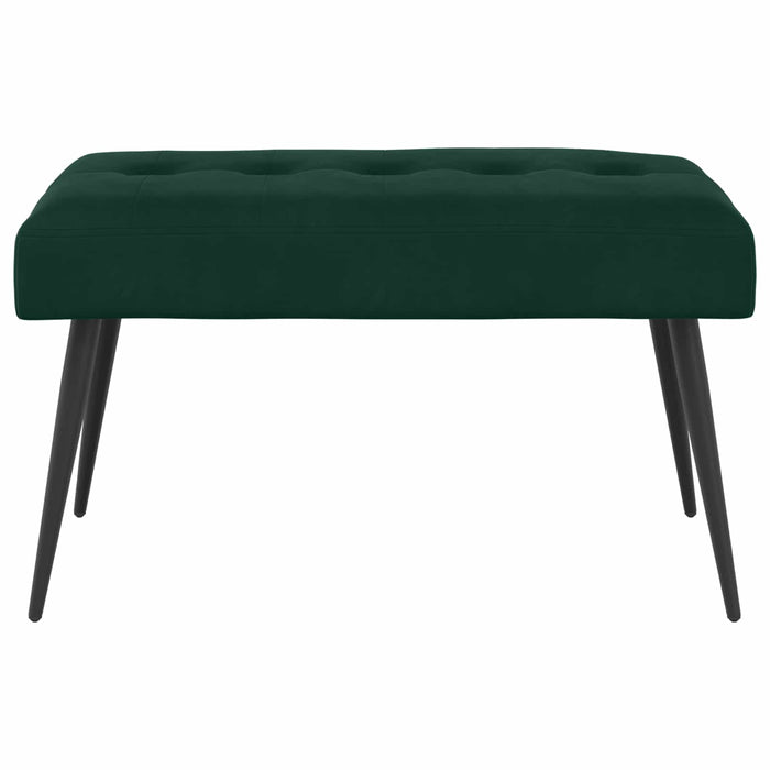 Bancă cu butoane capitonate Verde închis 80 x 40 x 46 cm WALTI