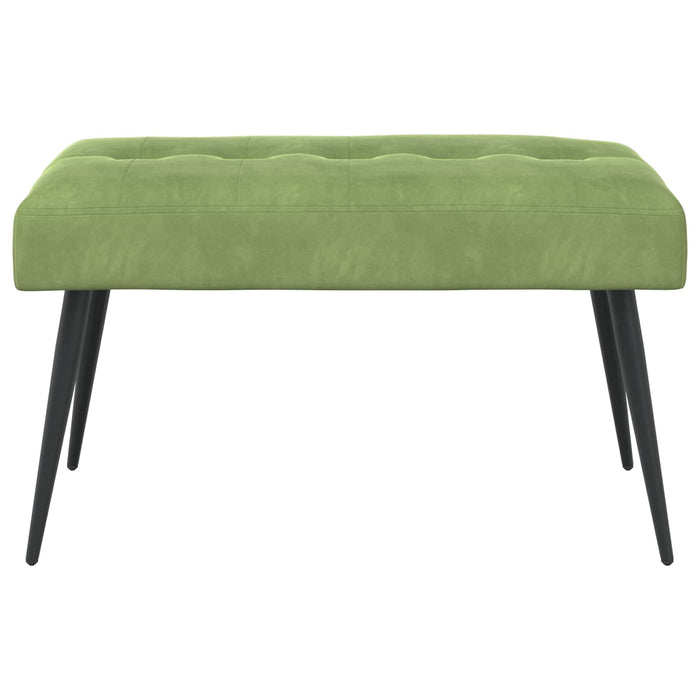 Bancă cu butoane capitonate Verde deschis 80 x 40 x 46 cm WALTI