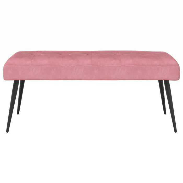 Bancă cu butoane capitonate Roz 80 x 40 x 46 cm Catifea WALTI