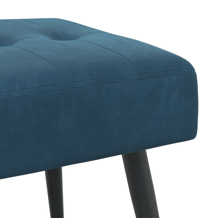 Bancă cu butoane capitonate albastru 80 x 40 x 46 cm Catifea WALTI