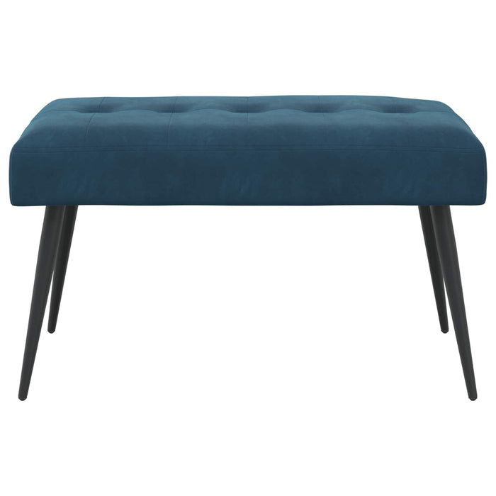 Bancă cu butoane capitonate albastru 80 x 40 x 46 cm Catifea WALTI