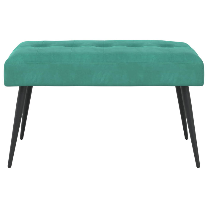 Bancă cu butoane capitonate Turcoaz 80 x 40 x 46 cm Catifea WALTI