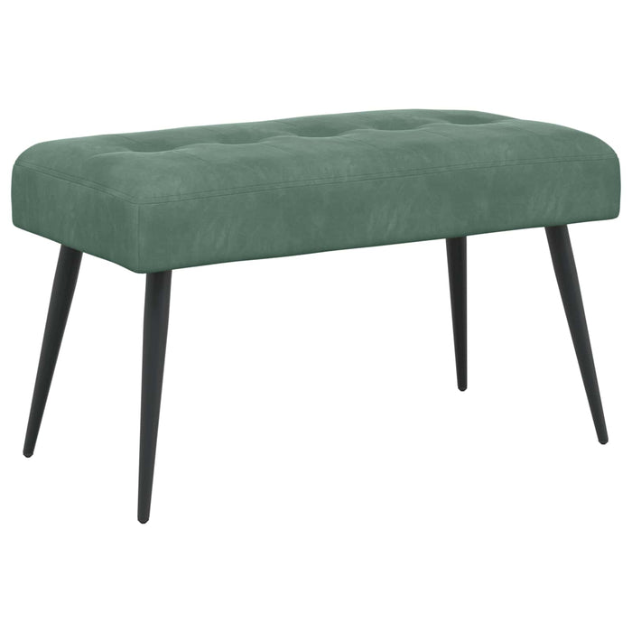 Bancă cu butoane capitonate Verde Mării 80 x 40 x 46 cm Catifea WALTI