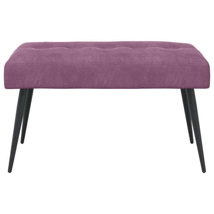 Bancă cu butoane capitonate Violet 80 x 40 x 46 cm Catifea WALTI