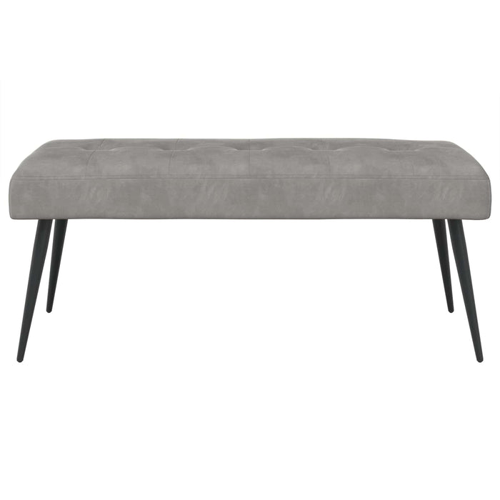 Bancă cu butoane capitonate Gri deschis 110 x 40 x 46 cm WALTI